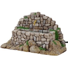 Fontana da montagna a pietre per presepe con pompa cm 2