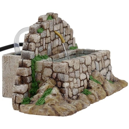 Mountain fountain with stones for nativity scene with pump cm