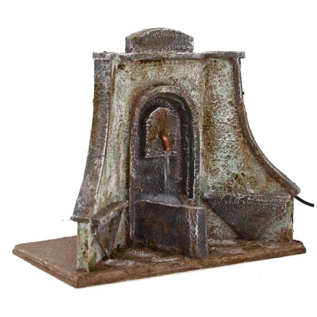 Fontana funzionante con ampia facciata artistica cm 25x14,5x21