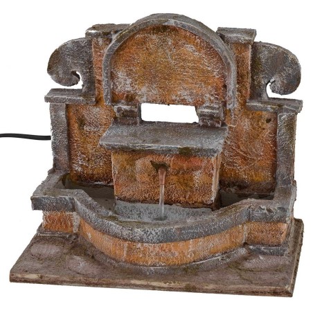 Fountain working with Greek and arcs for Presepe cm 25x14