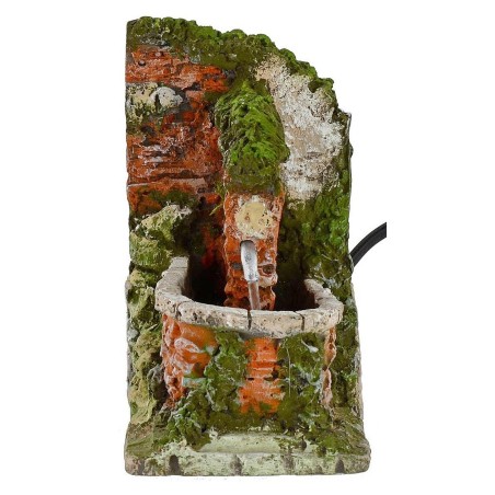 Fontana funzionante con vasca a semicerchio cm 7x12,5x13 h