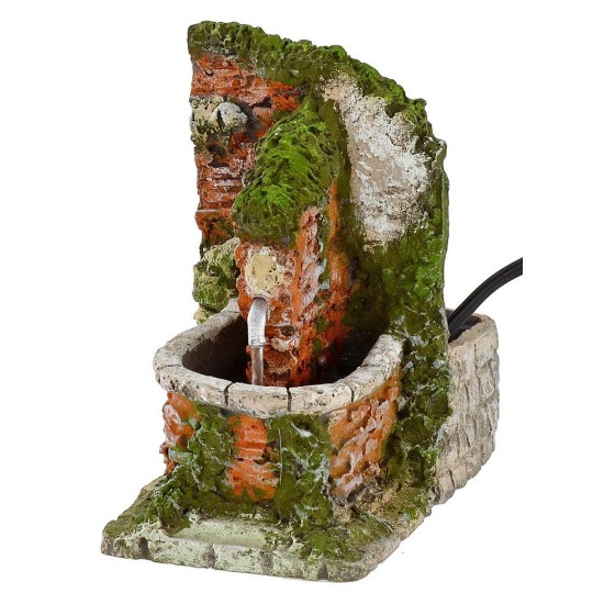 Fuente funcional con tanque en semicírculo de 7x12,5x13 cm h.