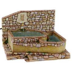 Fontana funzionante da piazza con stemma cm 23x25x15,5 h Mondo