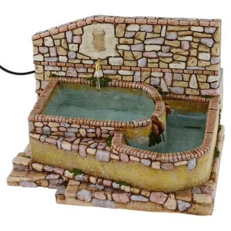 Fontana funzionante da piazza con stemma cm 23x25x15,5 h Mondo