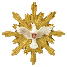Espíritu Santo con resplandor dorado ø 4,6 cm