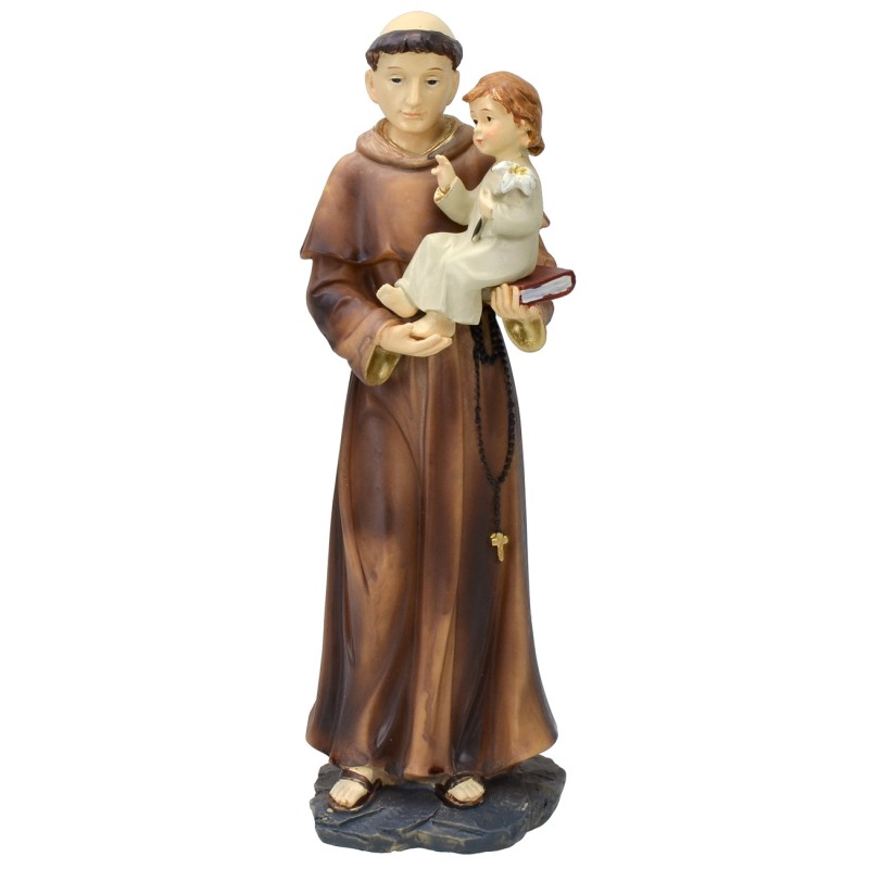 Sant' Antonio con bambino 20,5 cm statua in resina