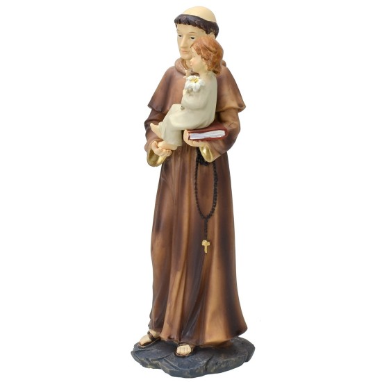 Sant' Antonio con bambino 20,5 cm statua in resina