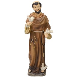 San Francesco con colombe cm 21 statua in resina