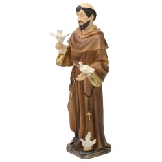 San Francesco con colombe cm 21 statua in resina 2