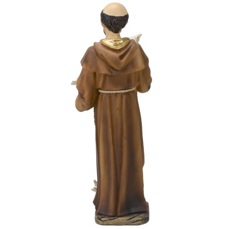 San Francesco con colombe cm 21 statua in resina
