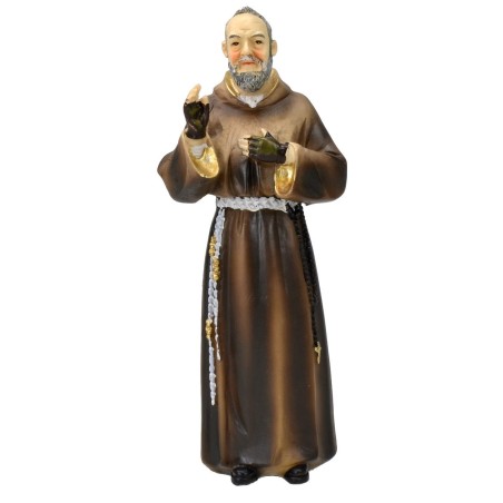 Padre Pio cm 13 estatua de resina Mondo Presepi