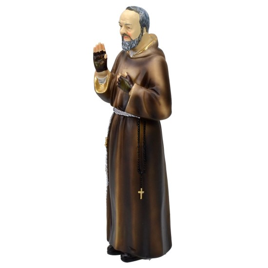 Padre Pio cm 20,5 estatua de resina Mondo Presepi