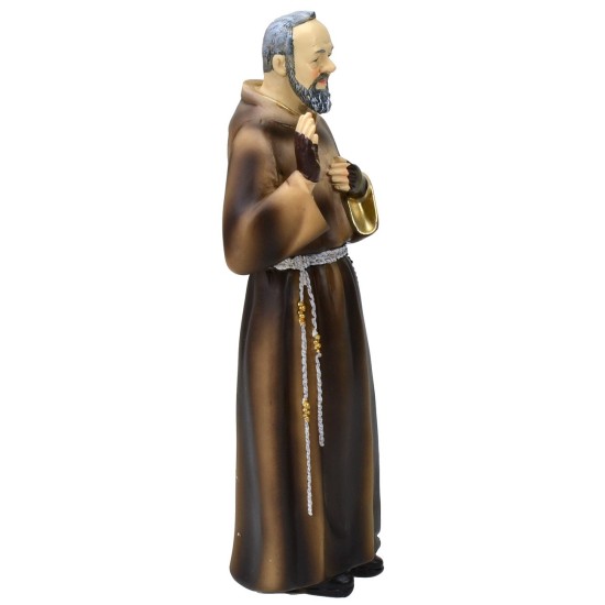 Padre Pio cm 20,5 estatua de resina Mondo Presepi