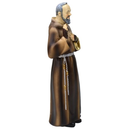 Padre Pio cm 20,5 estatua de resina Mondo Presepi