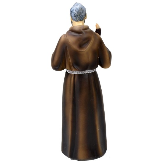 Padre Pio cm 20,5 estatua de resina Mondo Presepi