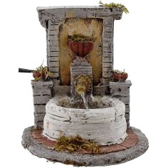 Fuente de resina para belén de 14x17x15 cm h.