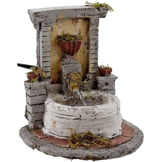 Fuente de resina para belén de 14x17x15 cm h.