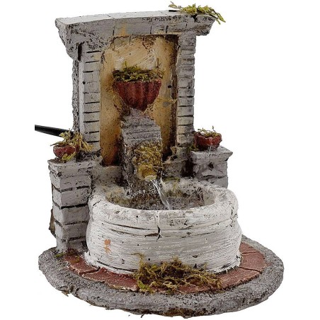 Fuente de resina para belén de 14x17x15 cm h.