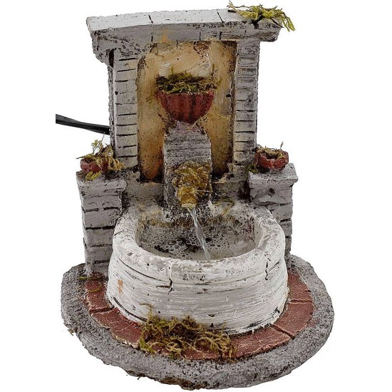 Fontana in resina per presepe cm 14x17x15 h. Mondo Presepi