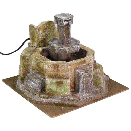 Fuente octogonal de 25x25x19,5 cm de altura para estatuas de