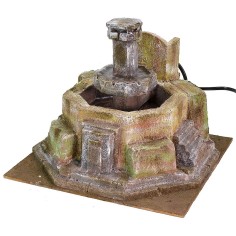 Fuente octagonal de 25x25x19,5 cm h para estatuas de 10-12 cm Mundo 2