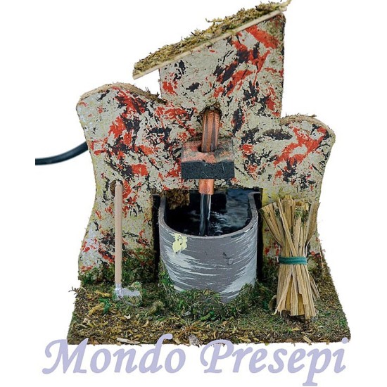 Fuente de belén con agua en movimiento con bomba - Artículos de