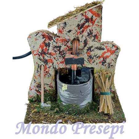 Fuente de belén con agua en movimiento con bomba - Artículos de