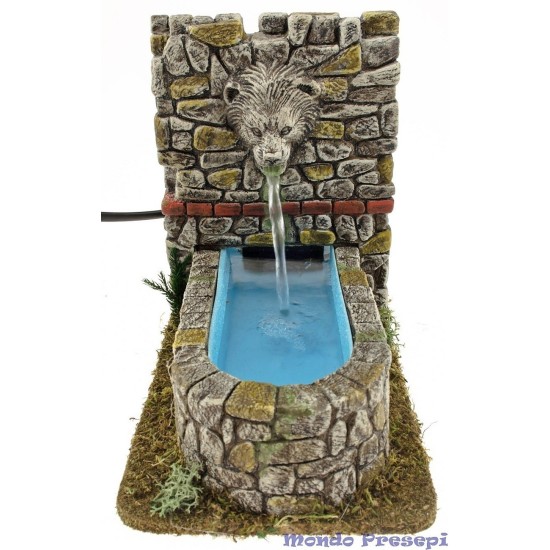Fontana presepe con bocca di leone