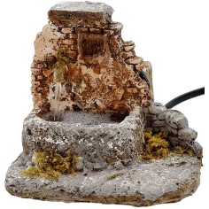 Fontana presepe in resina funzionante cm 12x12x10 h. Mondo