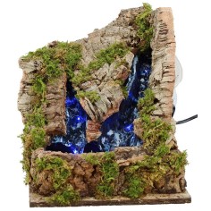 Working mountain with two waterfalls cm 24.5x25x27 h.