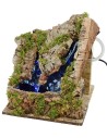 Montagna con due cascate funzionante cm 24,5x25x27 h. Mondo