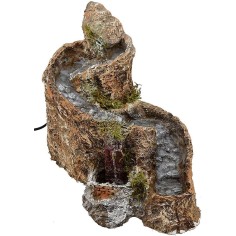 Ruscello e fontana funzionanti per presepe cm 20x34x26 h.