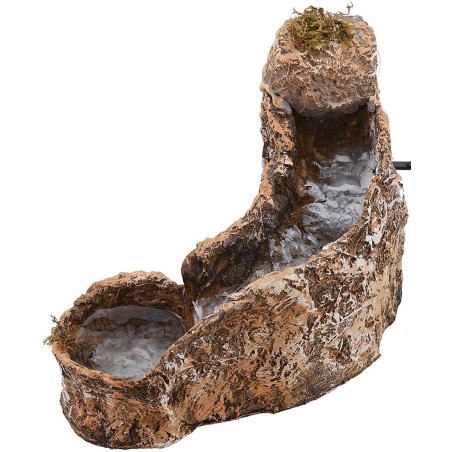 Ruscello in resina per presepe funzionante cm 6,5x24x18 h.