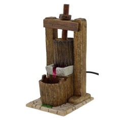 Torchio in resin cm 9x9, 5x20 h functioning for presepe