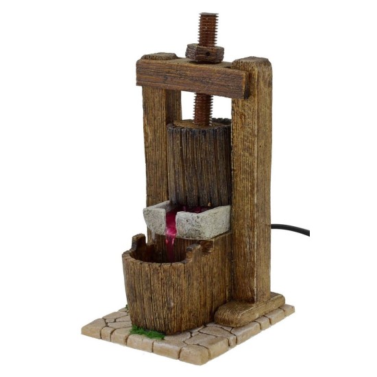 Antorcha de resina de 9x9,5x20 cm de altura, funcionando para belén Mondo.