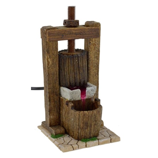 Antorcha de resina de 9x9,5x20 cm de altura, funcionando para belén Mondo.