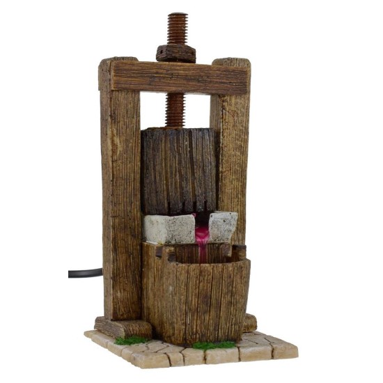 Antorcha de resina de 9x9,5x20 cm de altura, funcionando para belén Mondo.