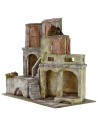 Borgo con case cm 40x22x37 h per statue da 10 cm Mondo Presepi