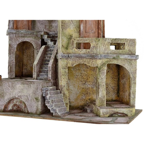 Borgo with houses cm 40x22x37 h for statues from 10 cm