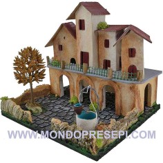 Borgo con plaza cm 24x21x21 h. Mundo Pesebres