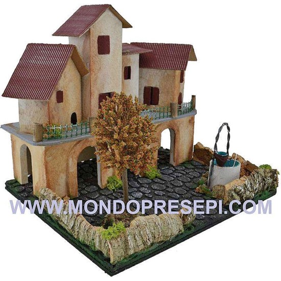 Borgo con plaza cm 24x21x21 h. Mundo Pesebres