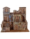 Pueblo iluminado con casas de 50x35x42 cm de altura para