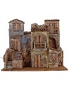 Pueblo iluminado con casas de 50x35x42 cm de altura para