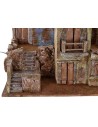 Borgo illuminated with houses cm 50x35x42 h for statues from 10