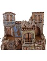 Pueblo iluminado con casas de 50x35x42 cm de altura para