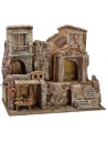 Pueblo iluminado con casas y tiendas cm 50x30x41 h