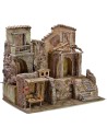 Pueblo iluminado con casas y tiendas cm 50x30x41 h