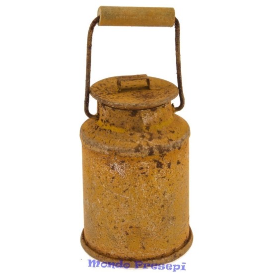 Rusty milk churn: