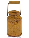 Rusty milk churn:
