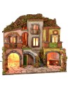 Pueblo napolitano iluminado con fuego estilo 700 cm 60x40x56 h